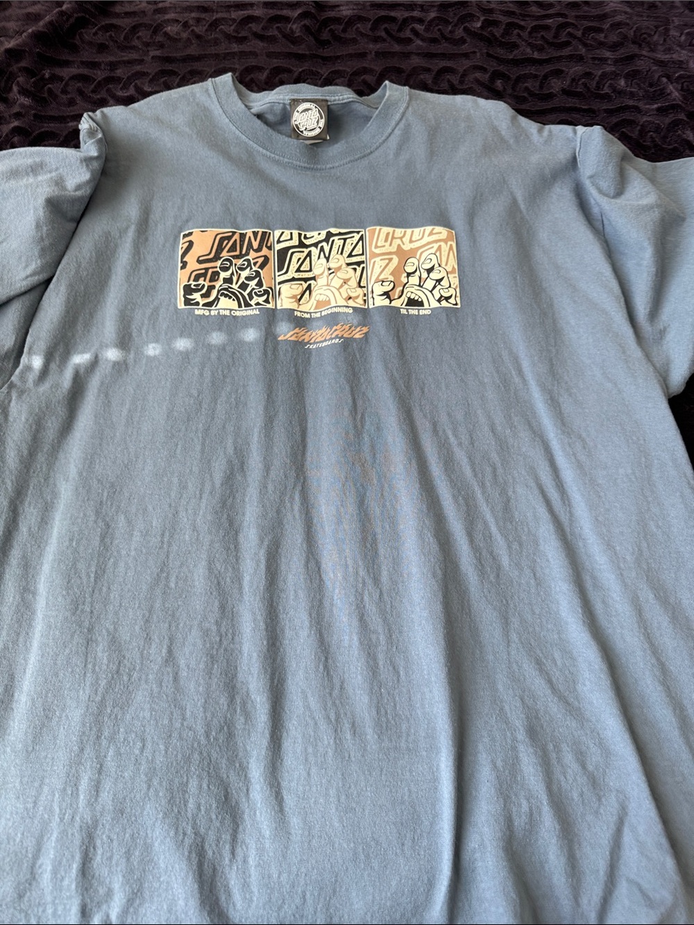 Santa Cruz Skateboards Light Blue Short-Sleeve Graphic Tee